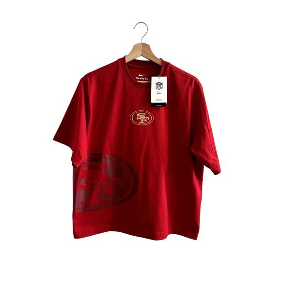 San Francisco 49ers Women's Red Nike Boxy Crop Tee M NWT - Picture 3 of 7